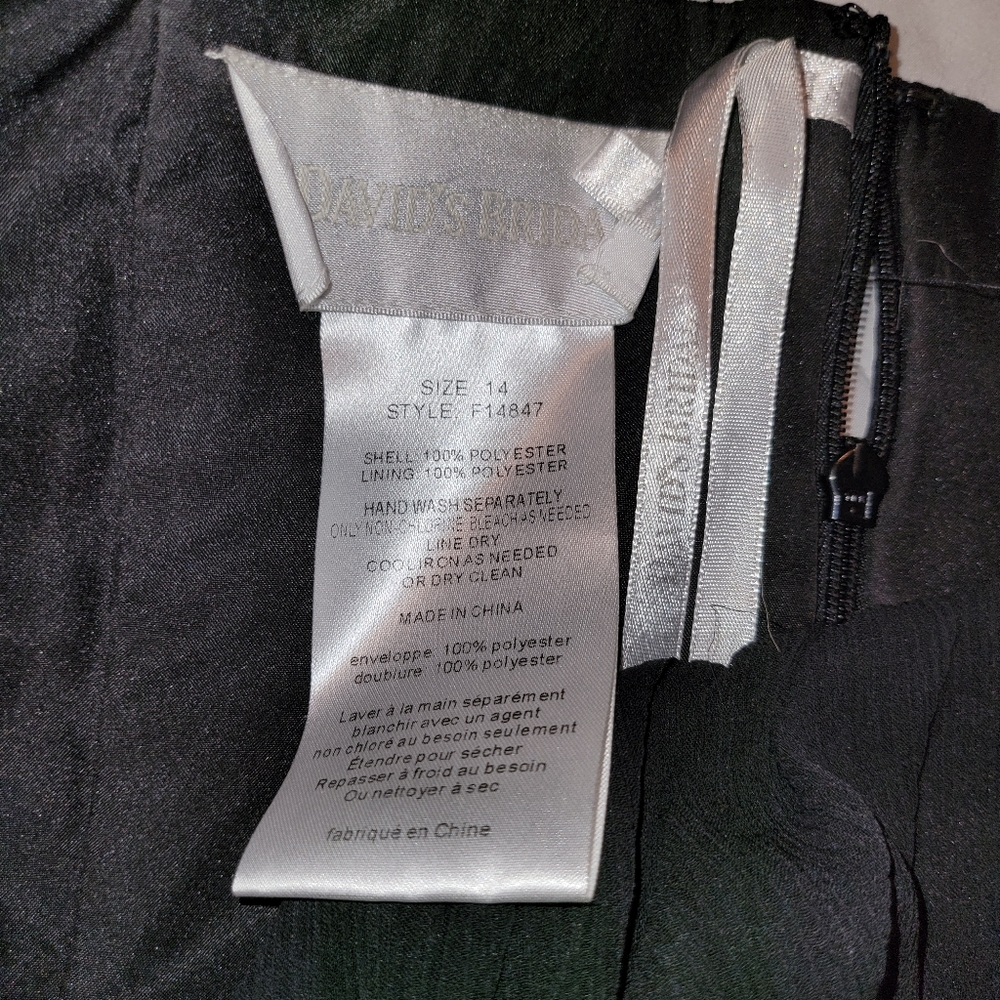 Black dress from David Bridals size 14